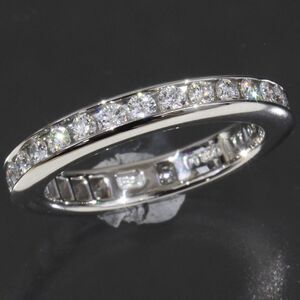 Harry Winston Diamond Ring No 5 Pt950 Channel Inner Box E1927